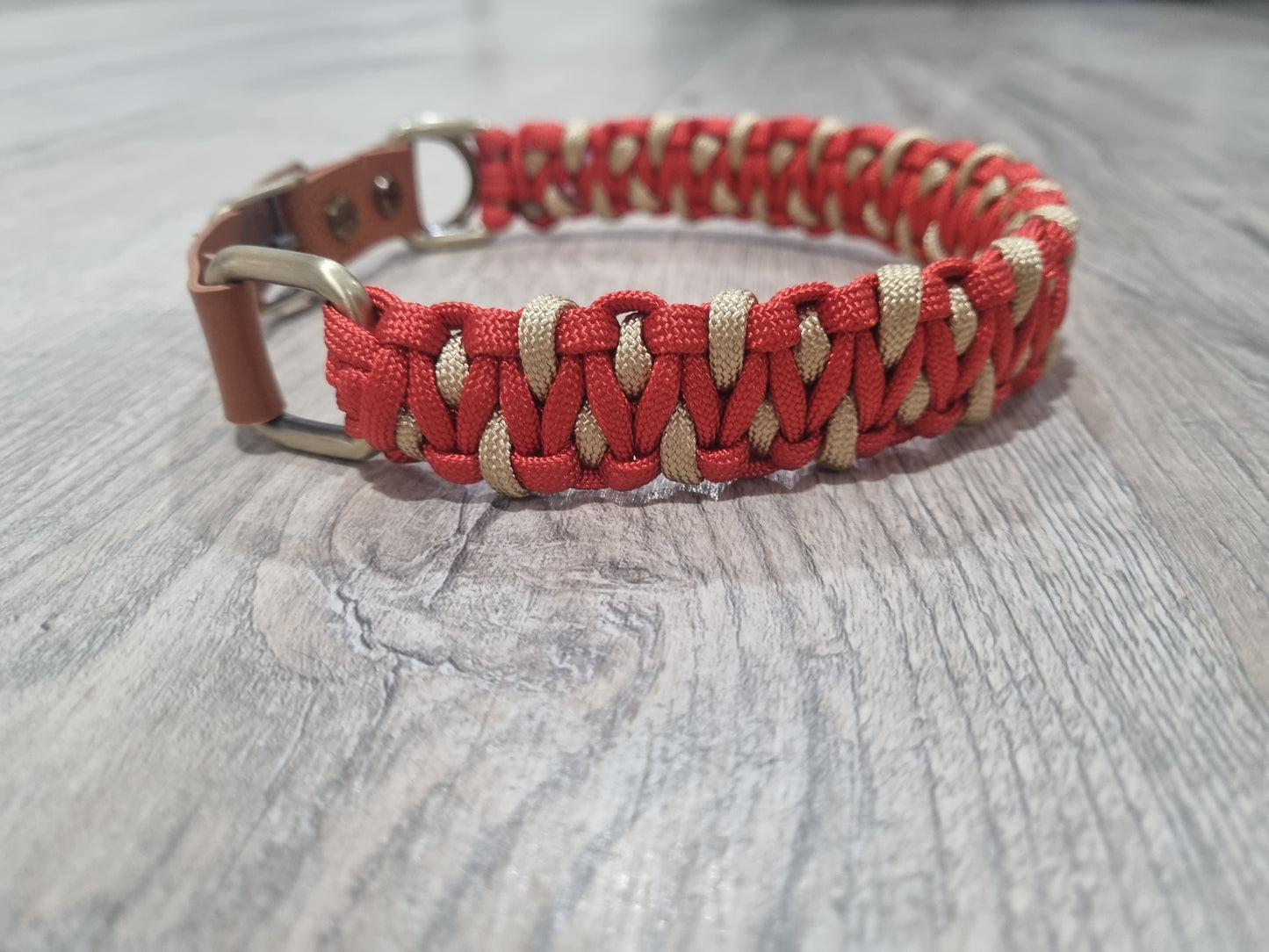 Dog collar with leather